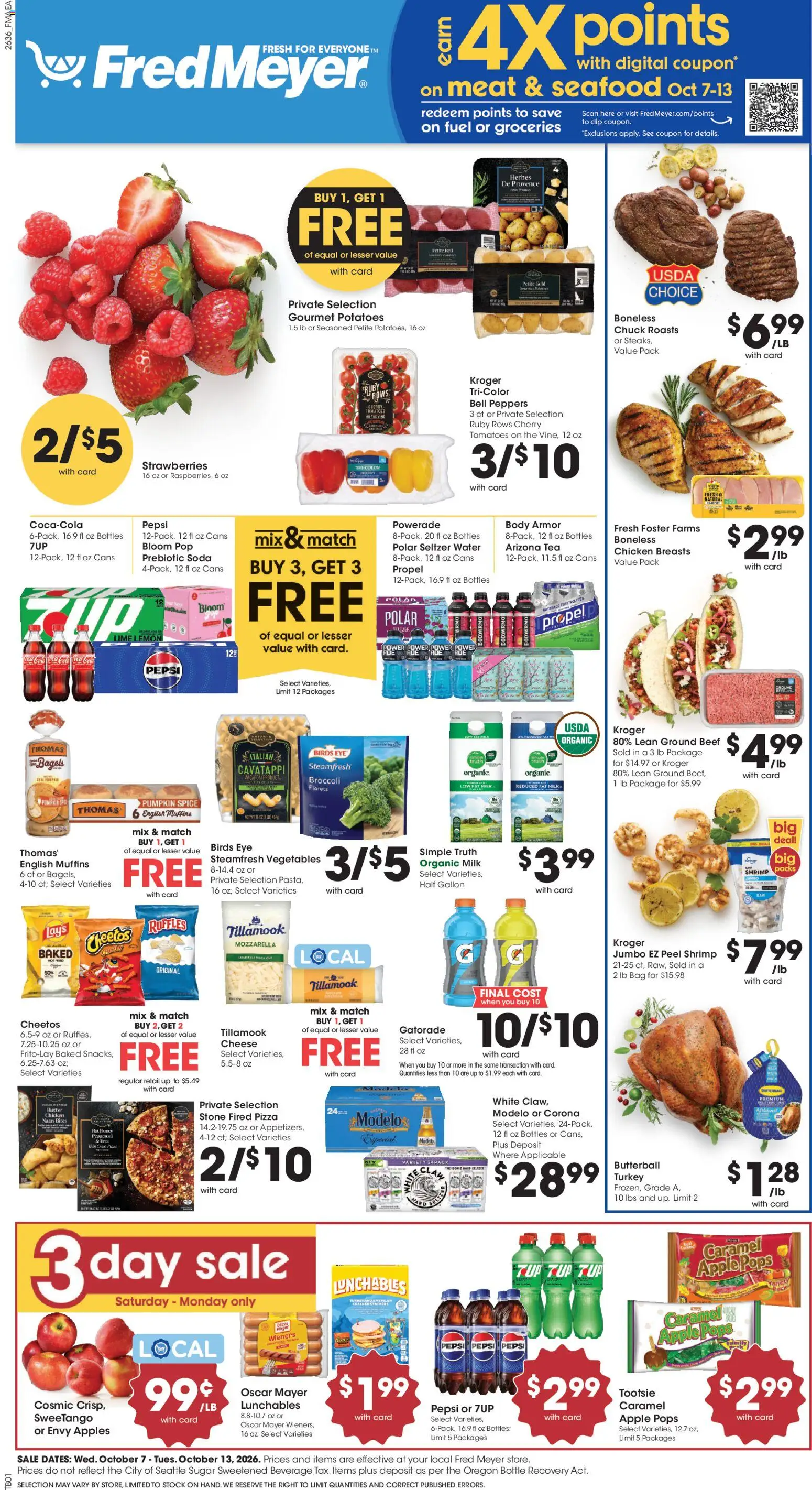 Fred Meyer Weekly Ad - page 1- valid from 10/07/2026
