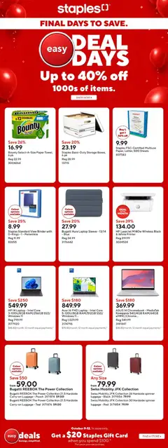 Preview Staples weekly flyer / circulaire valid from Oct 9, 2026
