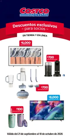 Costco catálogo válido desde 21/09/2026