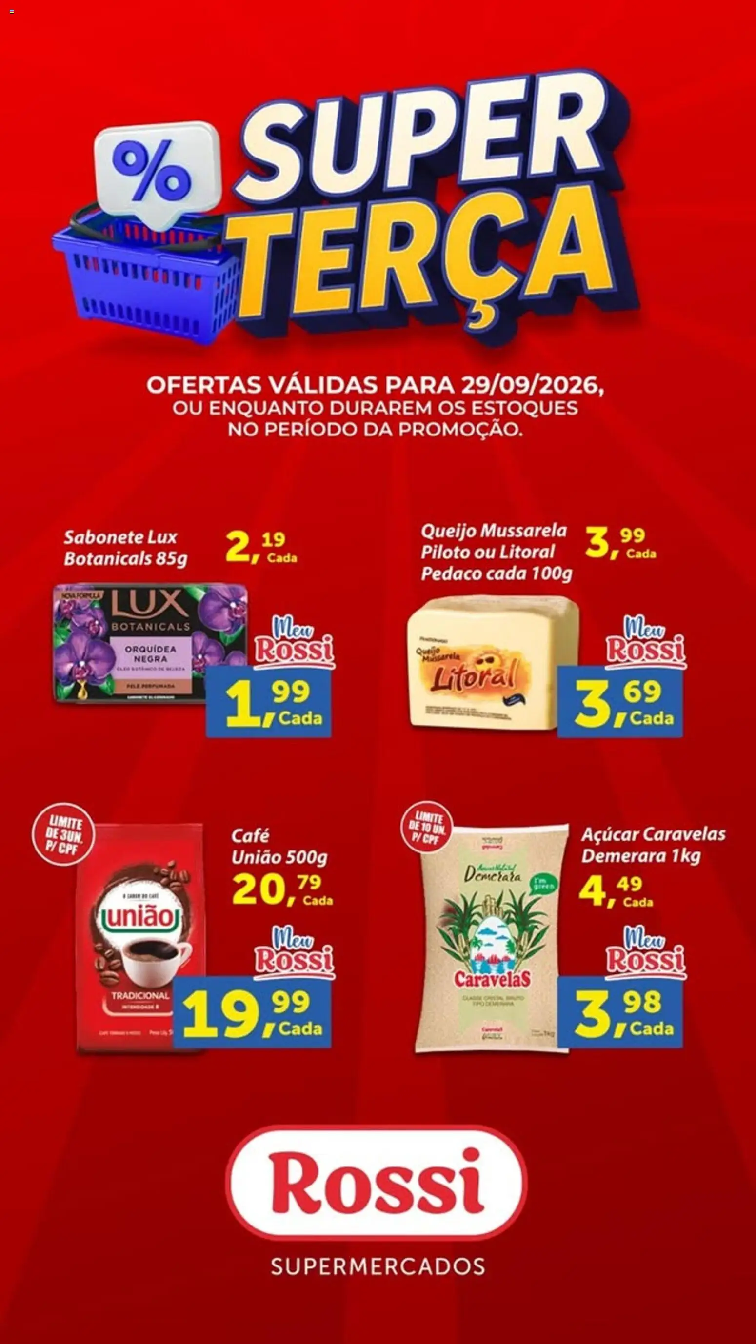 Rossi Supermercados ofertas do Dia - página 1- válido a partir de 29/09/2026
