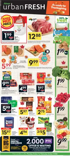 Preview Sobeys weekly flyer / circulaire valid from Oct 1, 2026