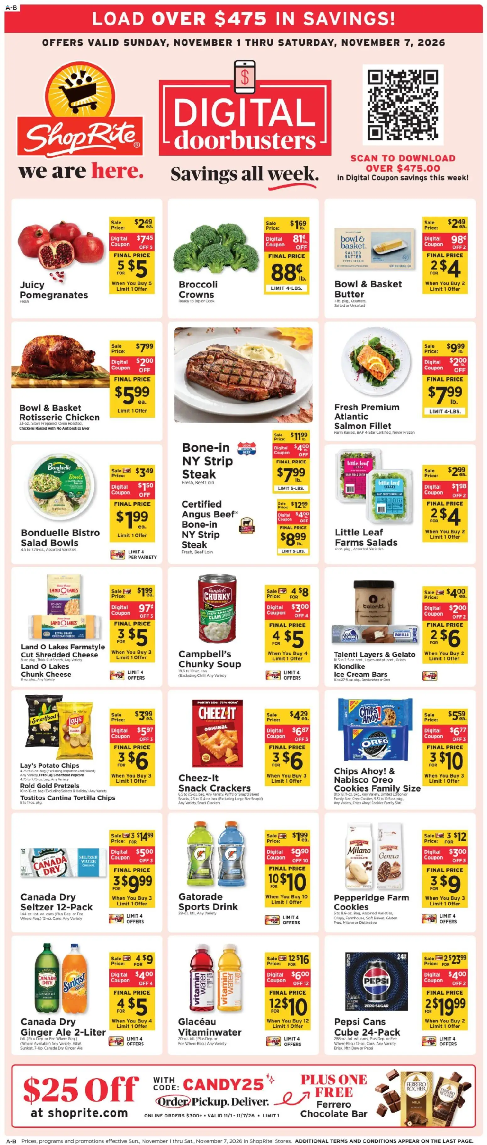 ShopRite Weekly Ad - page 1- valid from 11/01/2026