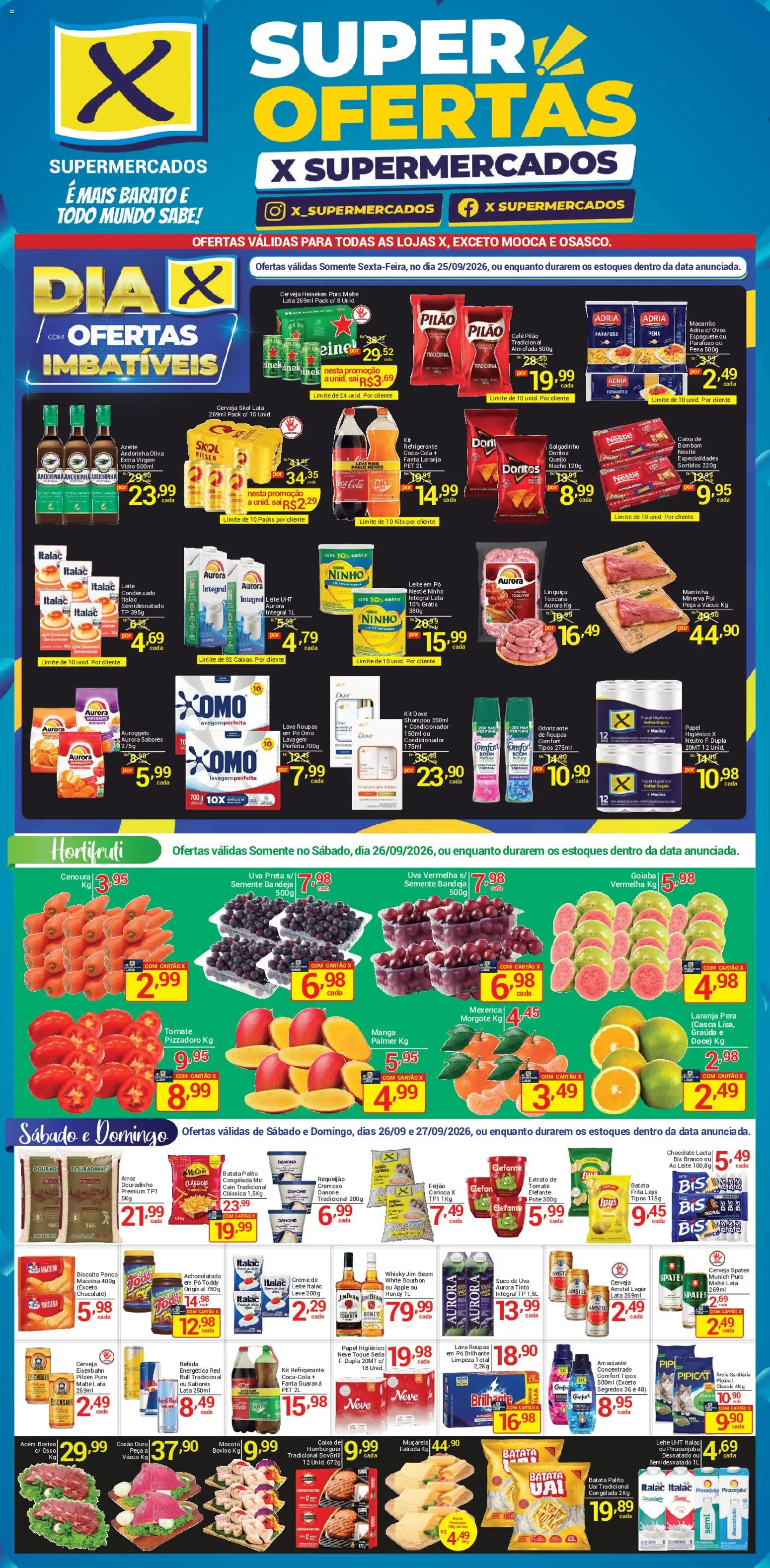 X Supermercados - Ofertas da semana - página 1- válido a partir de 25/09/2026
