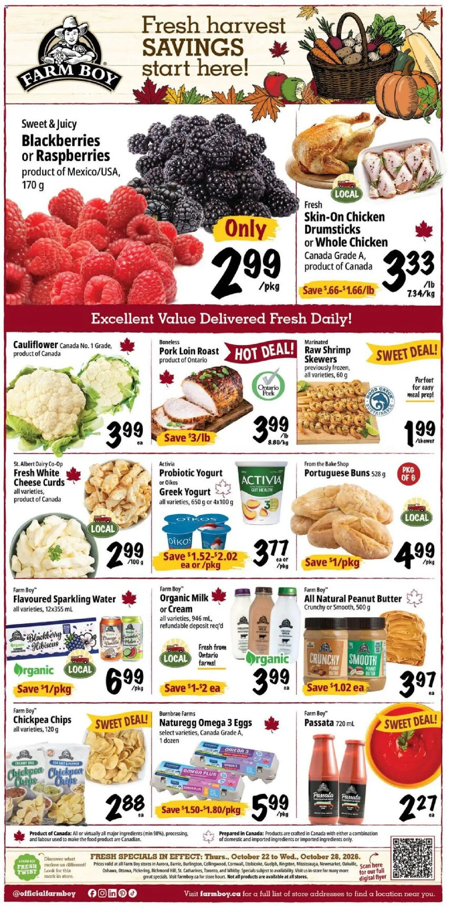 Farm Boy weekly flyer / circulaire - page 1- valid from Oct 22, 2026