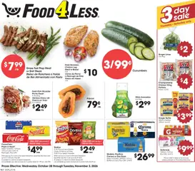 Preview Food 4 Less Weekly Ad valid from 10/28/2026